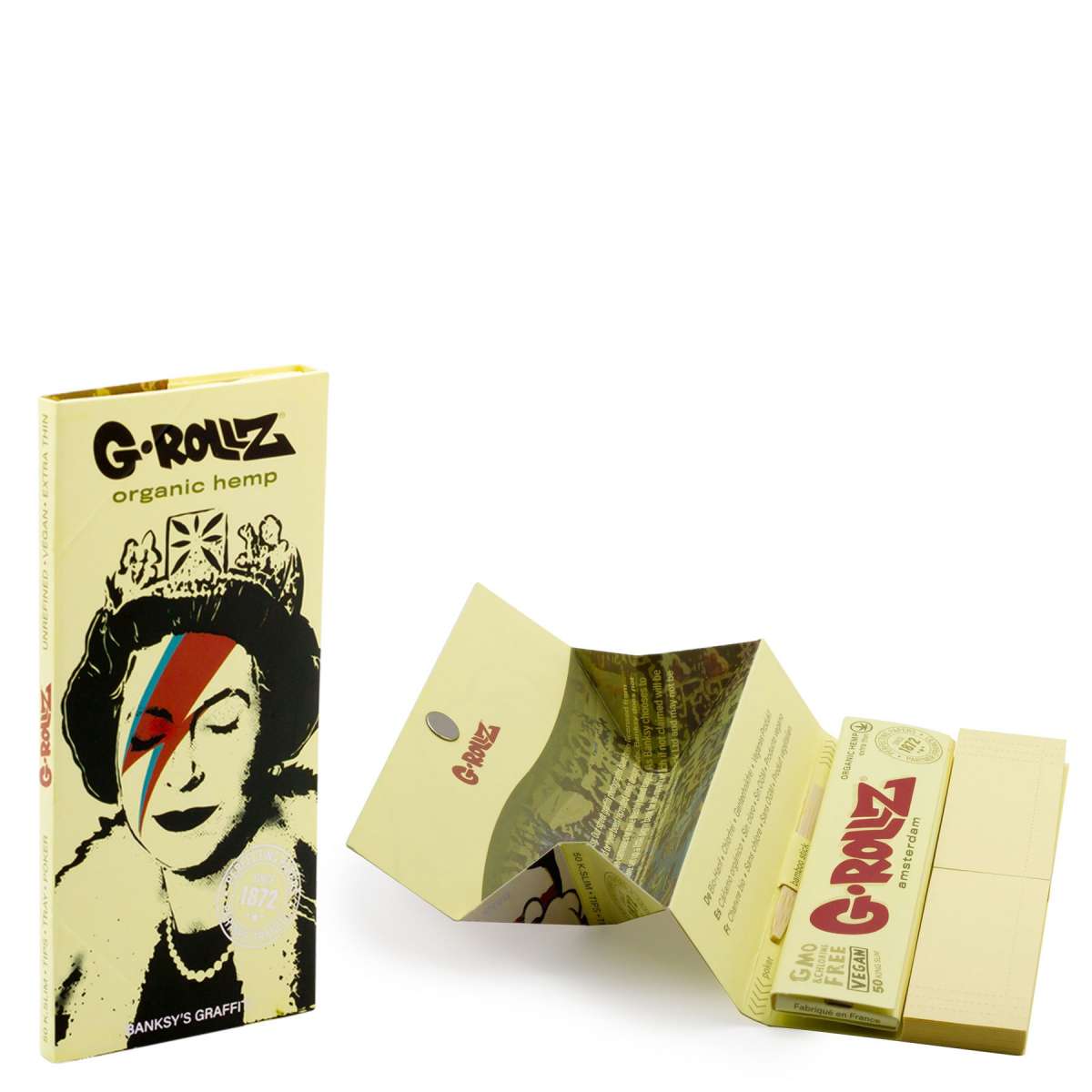 G-ROLLZ | Banksy's Graffiti KS Set 7 - Chanvre biologique extra fin - 50 feuilles KS