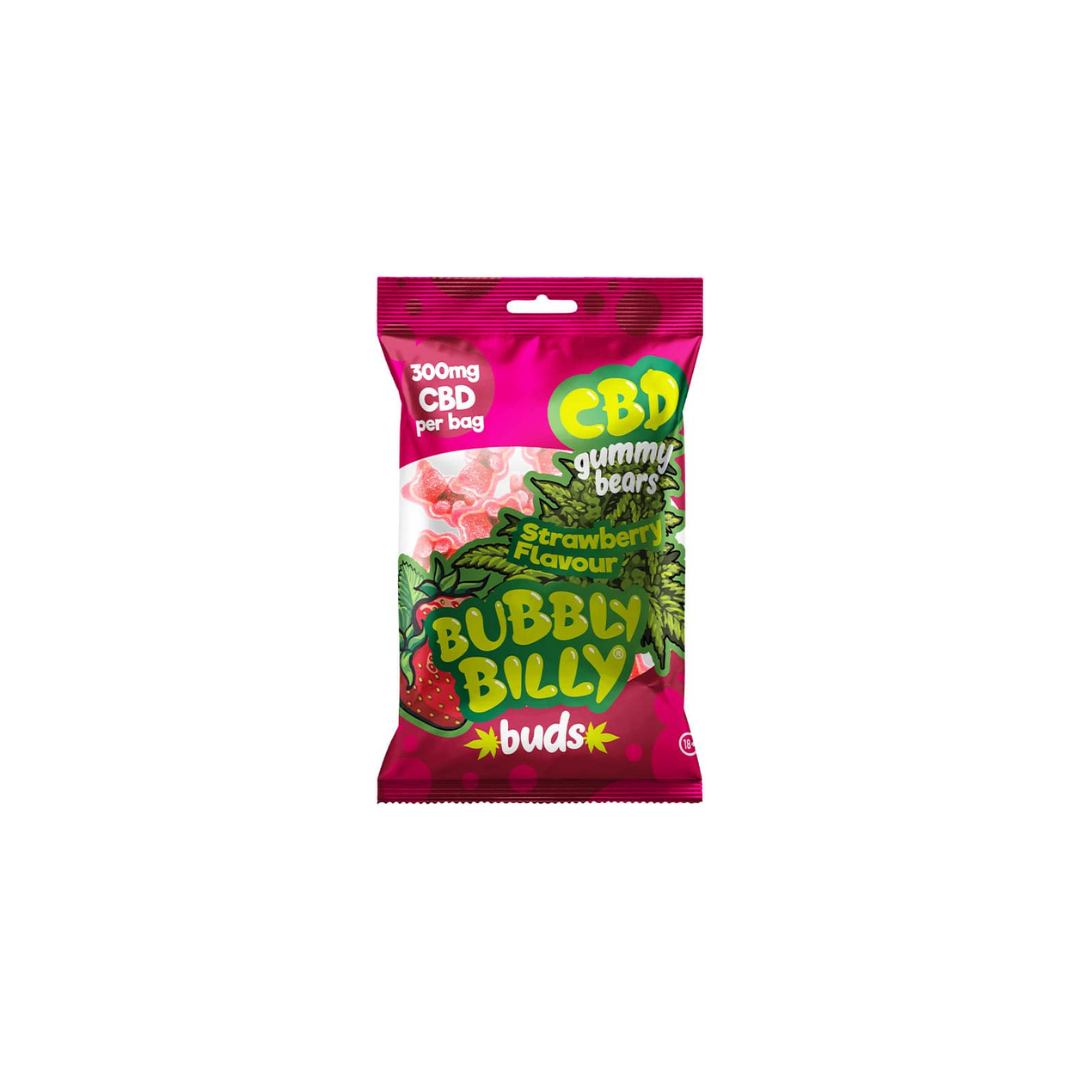 Bubbly Billy Buds 300mg CBD Gummy Bears – Strawberry